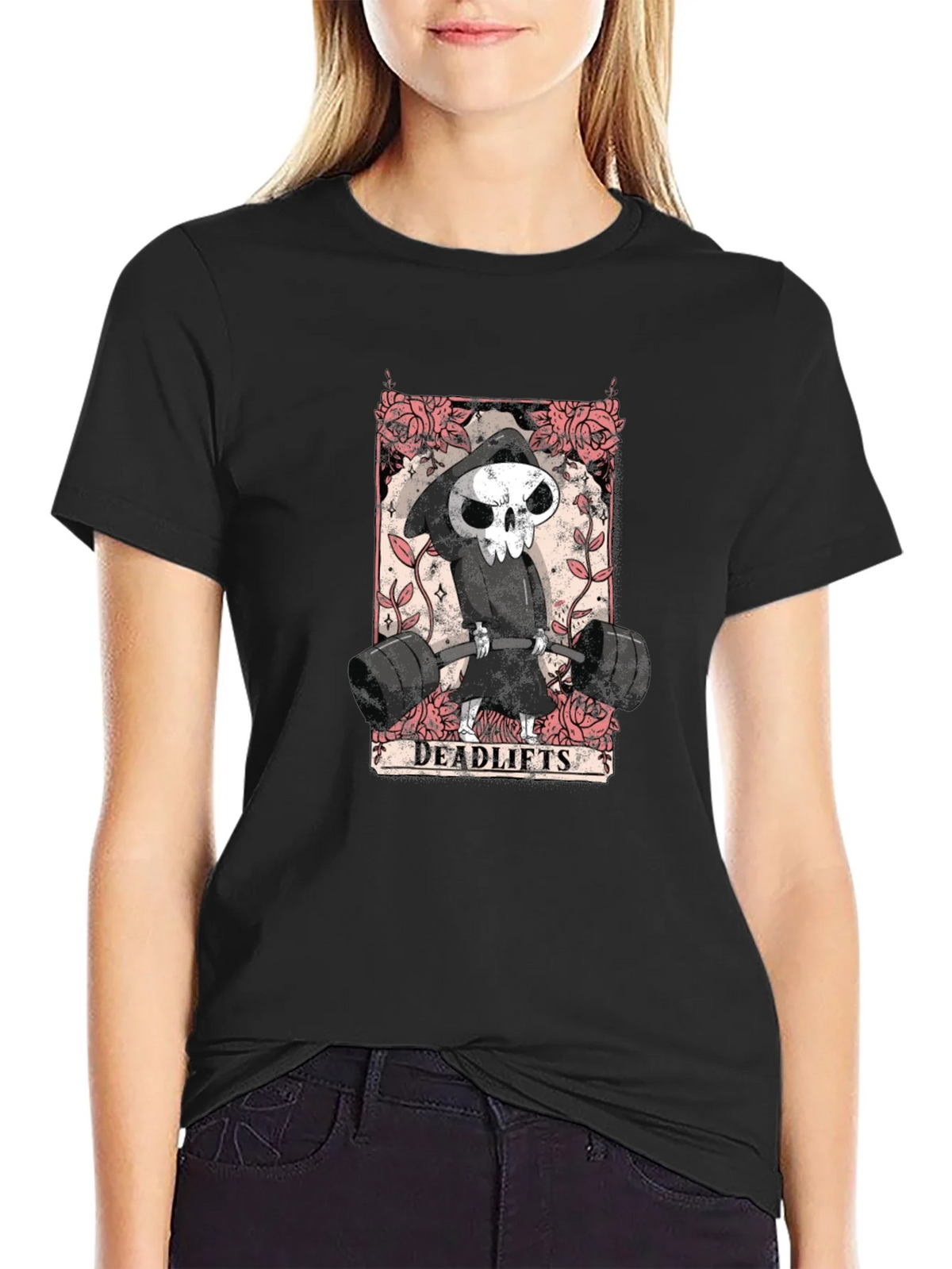 Grim Reaper Deadlifts Black T-Shirt product image 2