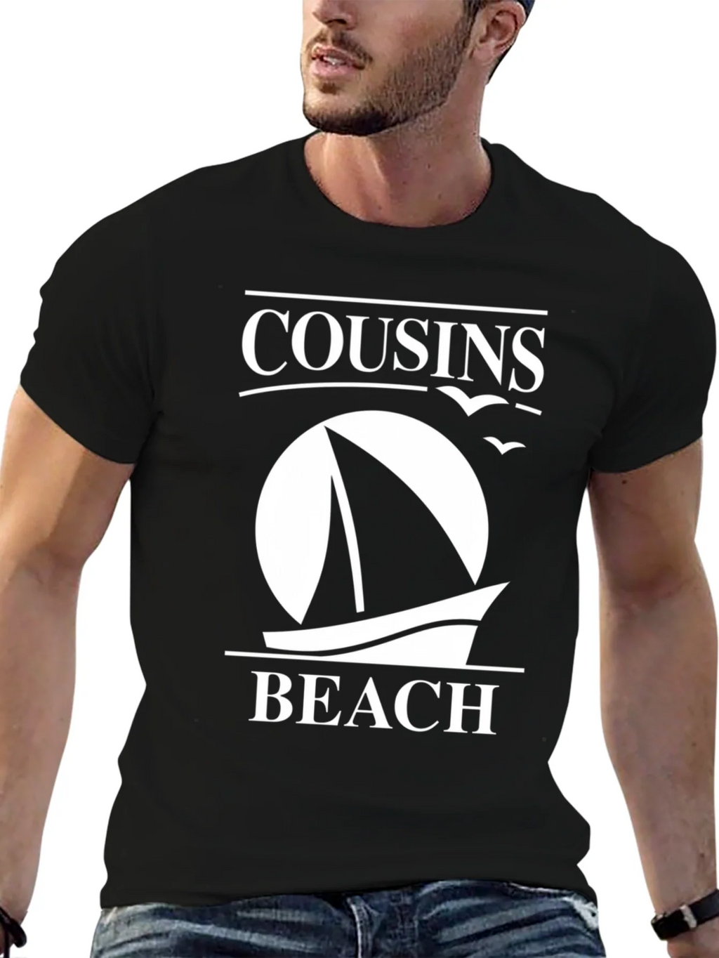 Cousins Beach Sailboat T-Shirt product image 6
