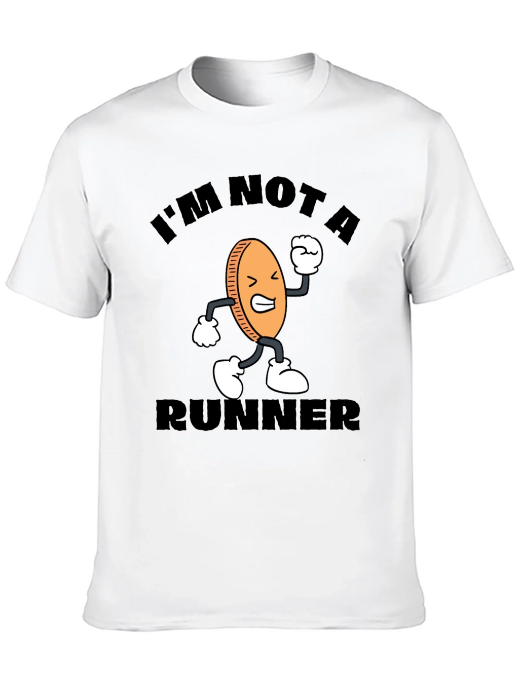 Im Not A Runner Graphic Tee - Funny Cartoon Coin product image 3