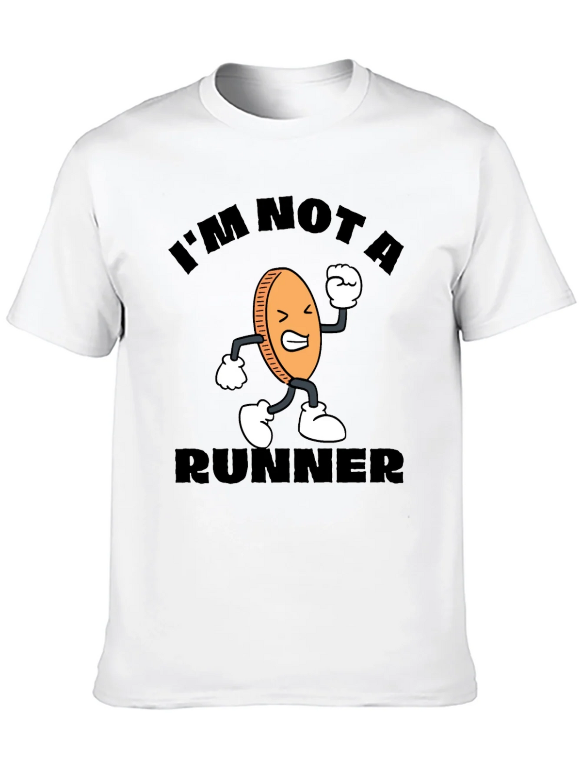 Im Not A Runner Graphic Tee - Funny Cartoon Coin product image 3