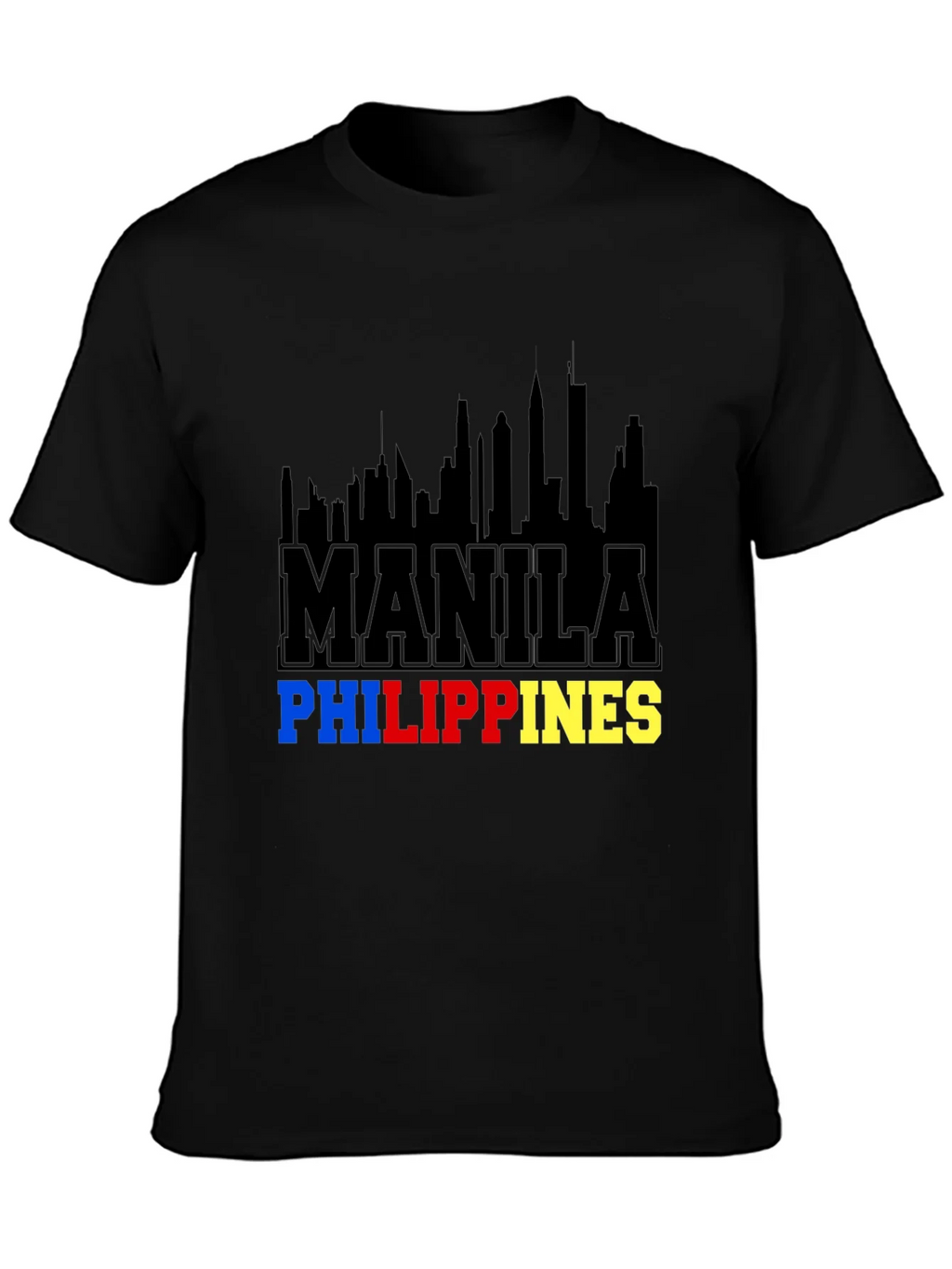 Manila Philippines Skyline Graphic T-Shirt product image 2