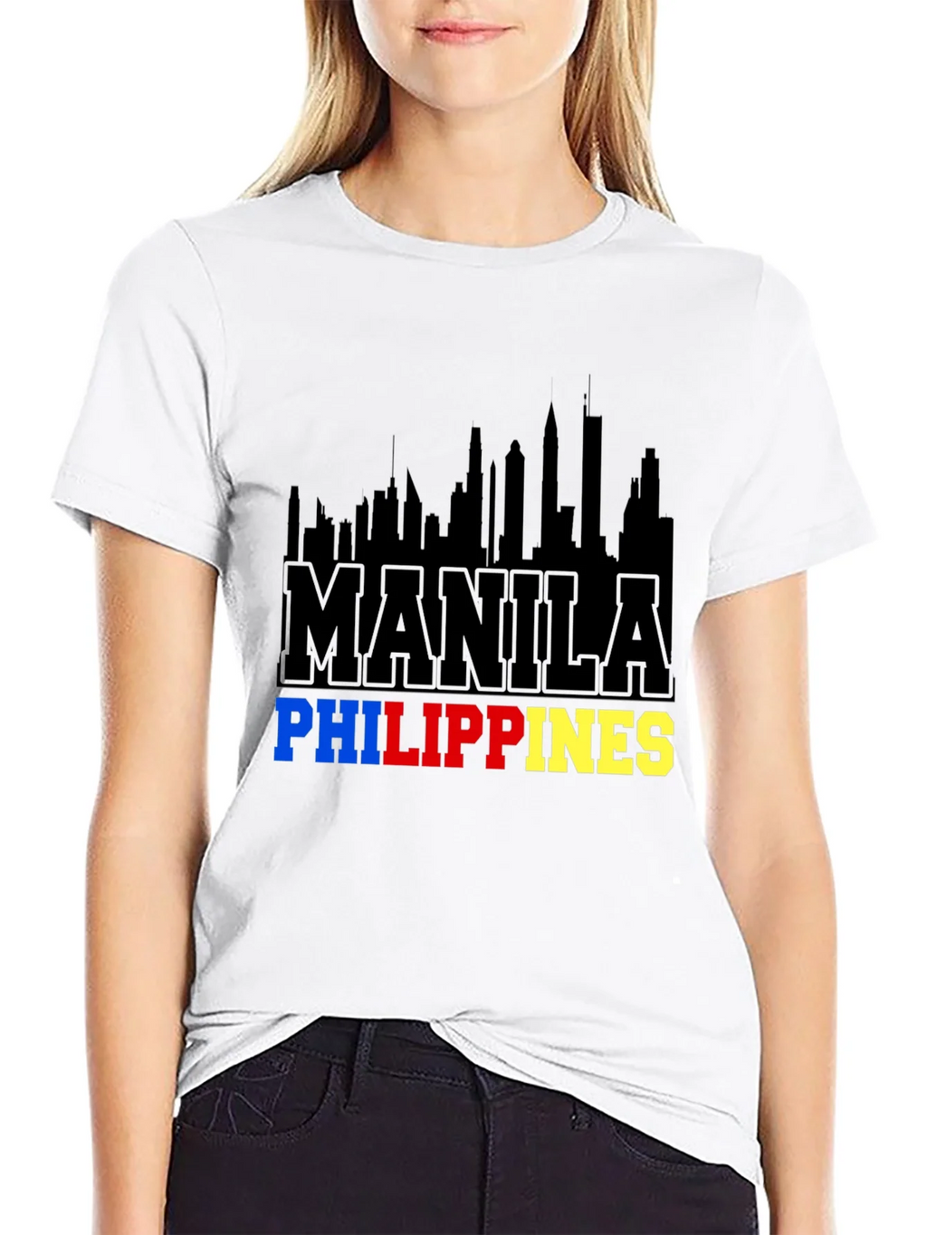 Manila Philippines Skyline Graphic T-Shirt product image 7