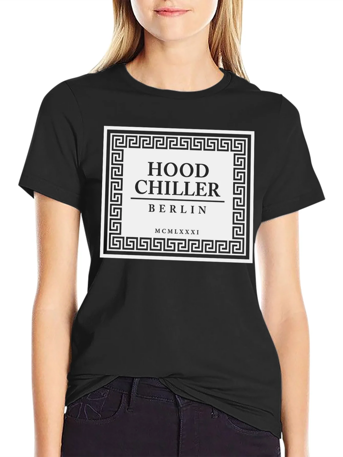 Hood Chiller Berlin Tee - Black Graphic T-Shirt product image 2