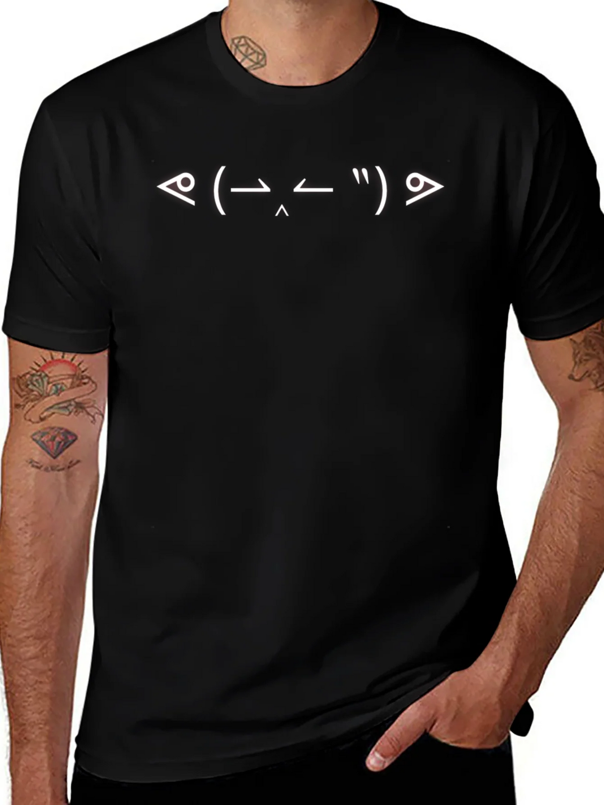 Funny Emoticon Black T-Shirt for Men product image 1