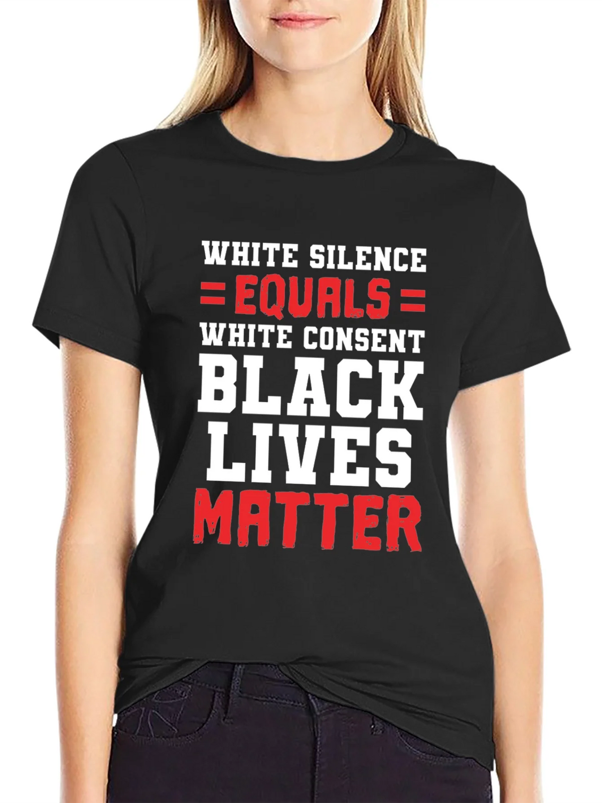 BLM Graphic Tee - White Silence Equals Consent product image 2