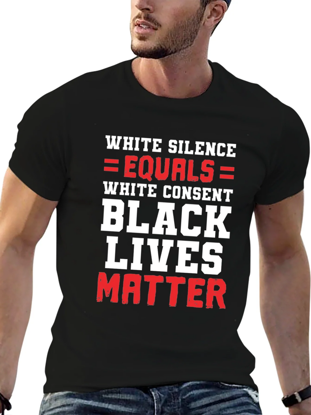 BLM Graphic Tee - White Silence Equals Consent product image 6