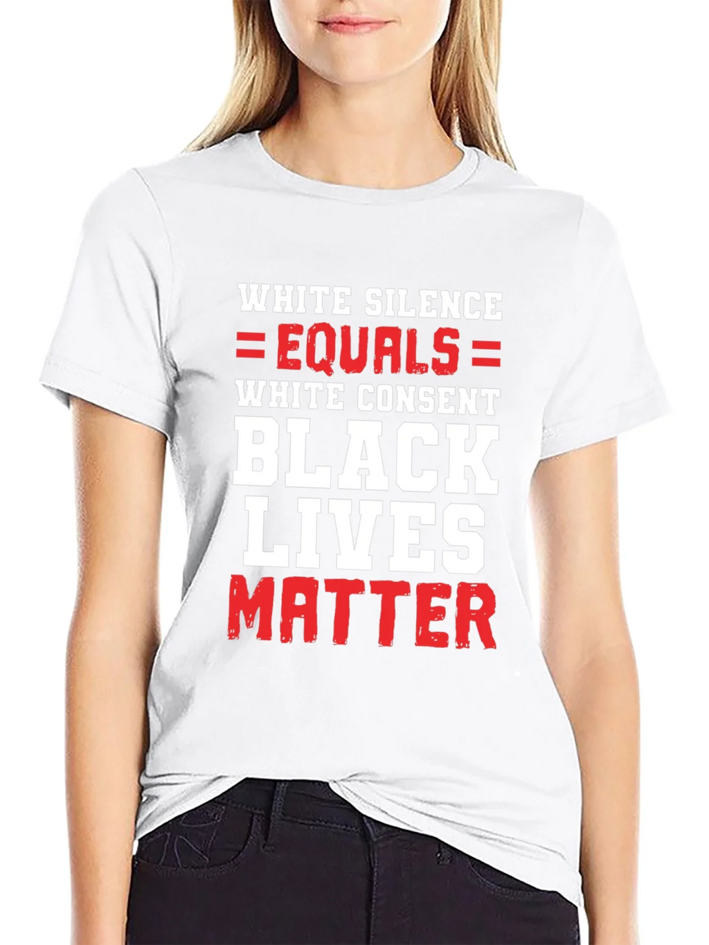 BLM Graphic Tee - White Silence Equals Consent product image 8