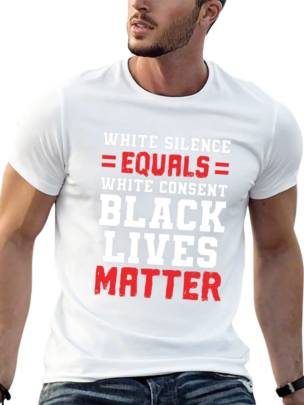 BLM Graphic Tee - White Silence Equals Consent product image 12