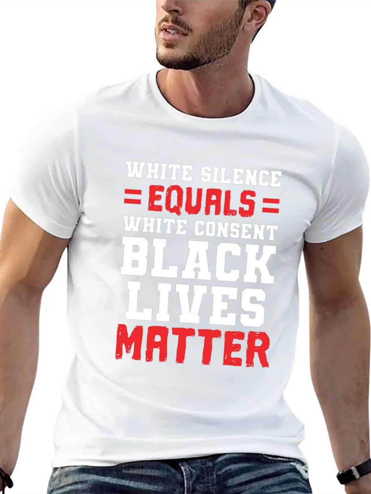 BLM Graphic Tee - White Silence Equals Consent product image 12