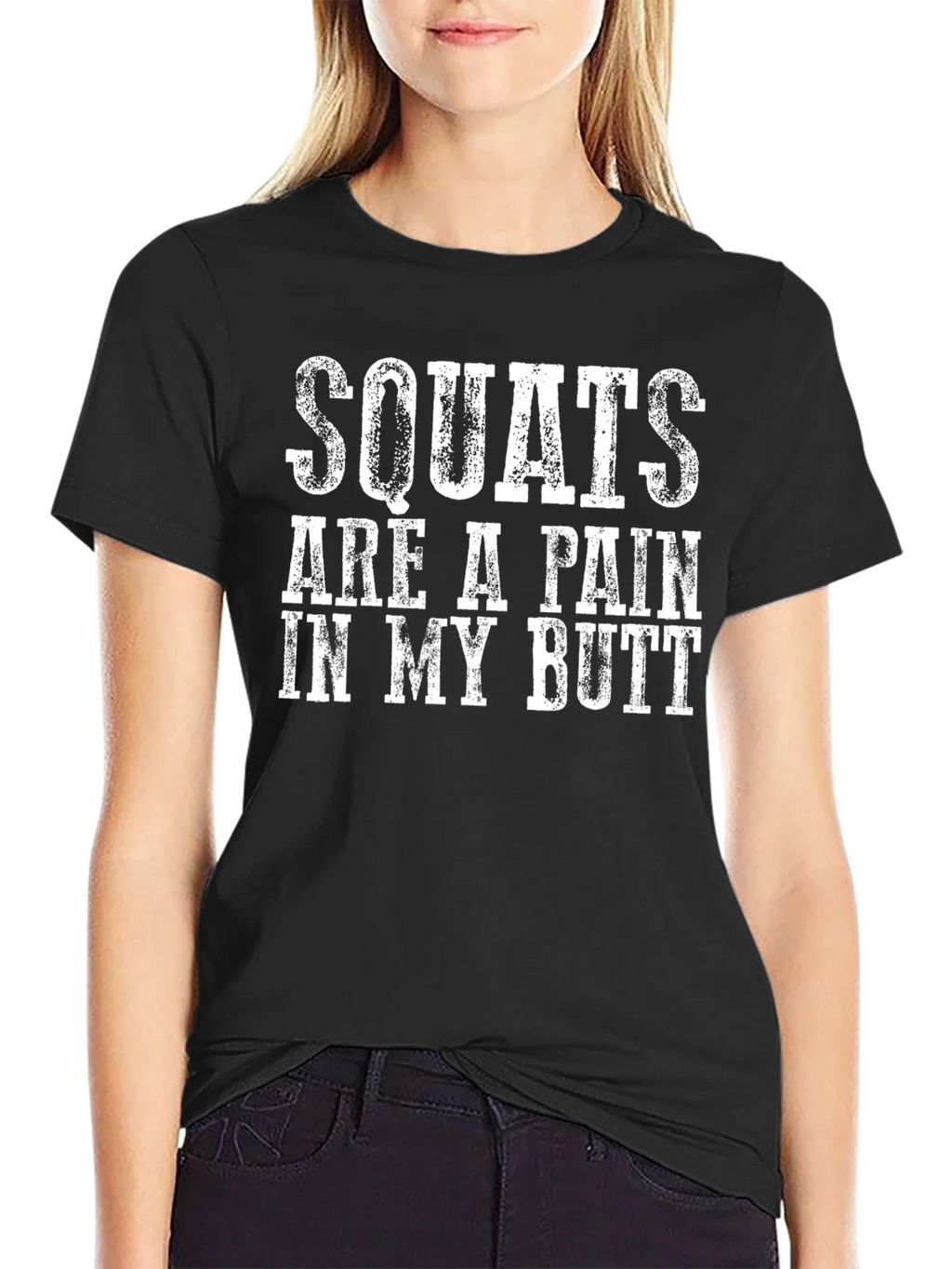 Squats Painful Butt Graphic Tee - Gym Humor product image 2