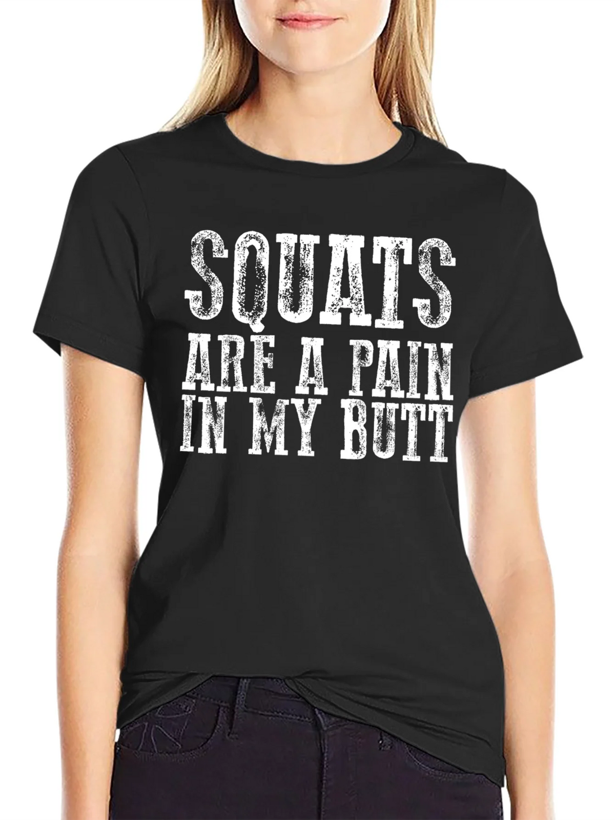 Squats Painful Butt Graphic Tee - Gym Humor product image 2