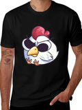 Cool Chicken Graphic Tee - Black Cotton T-Shirt product image 1