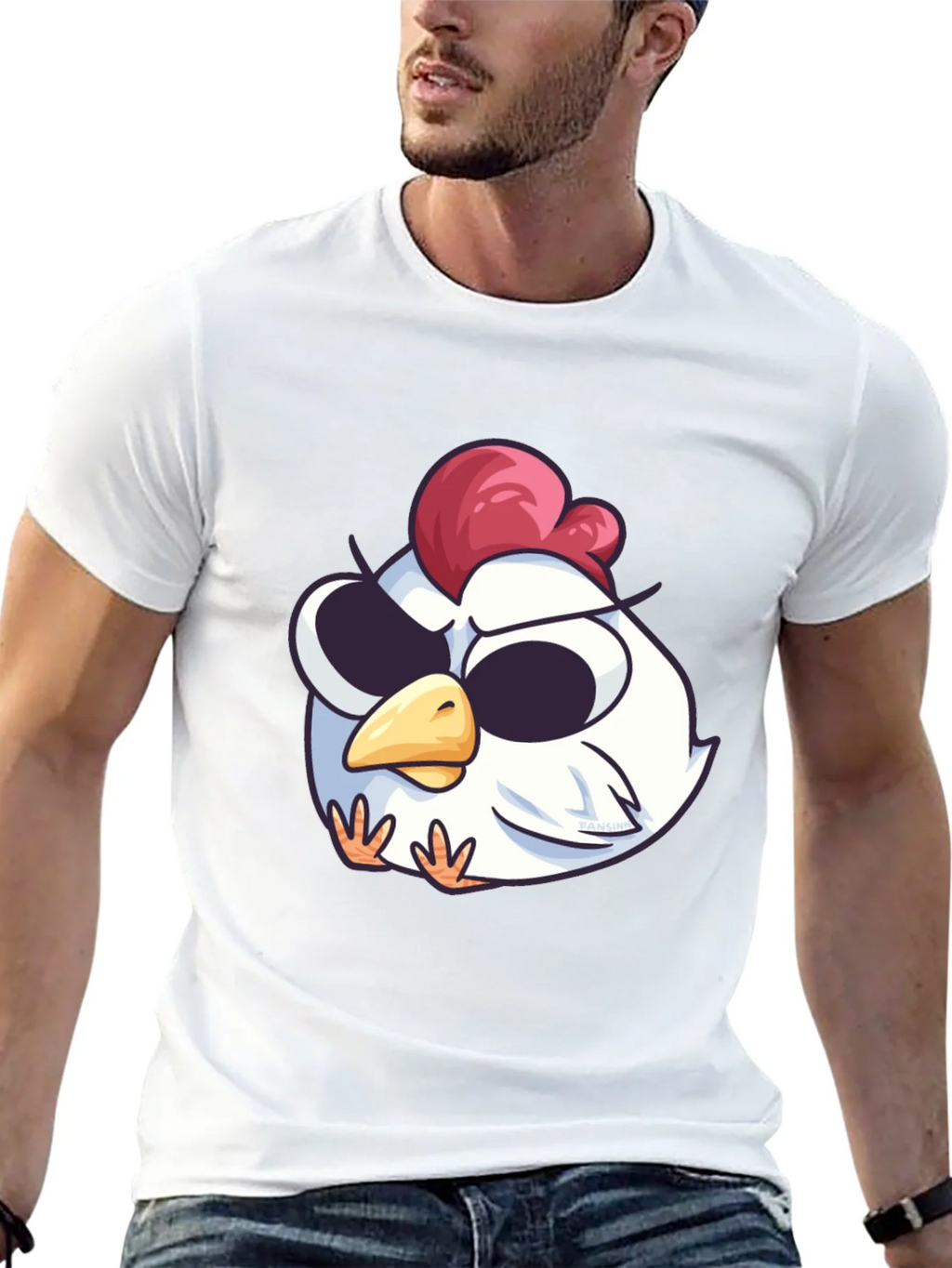 Cool Chicken Graphic Tee - Black Cotton T-Shirt product image 11