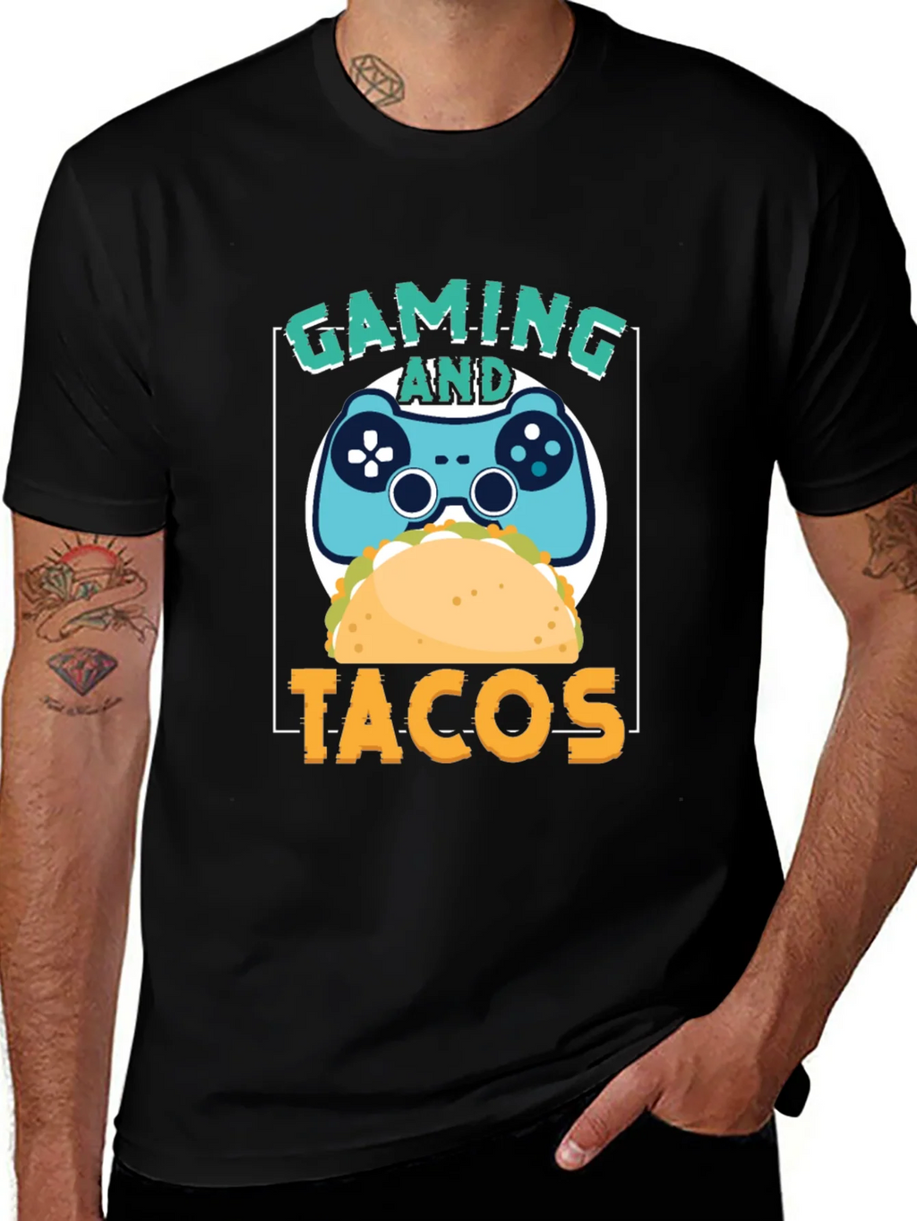 Gaming and Tacos Graphic T-Shirt product image 1
