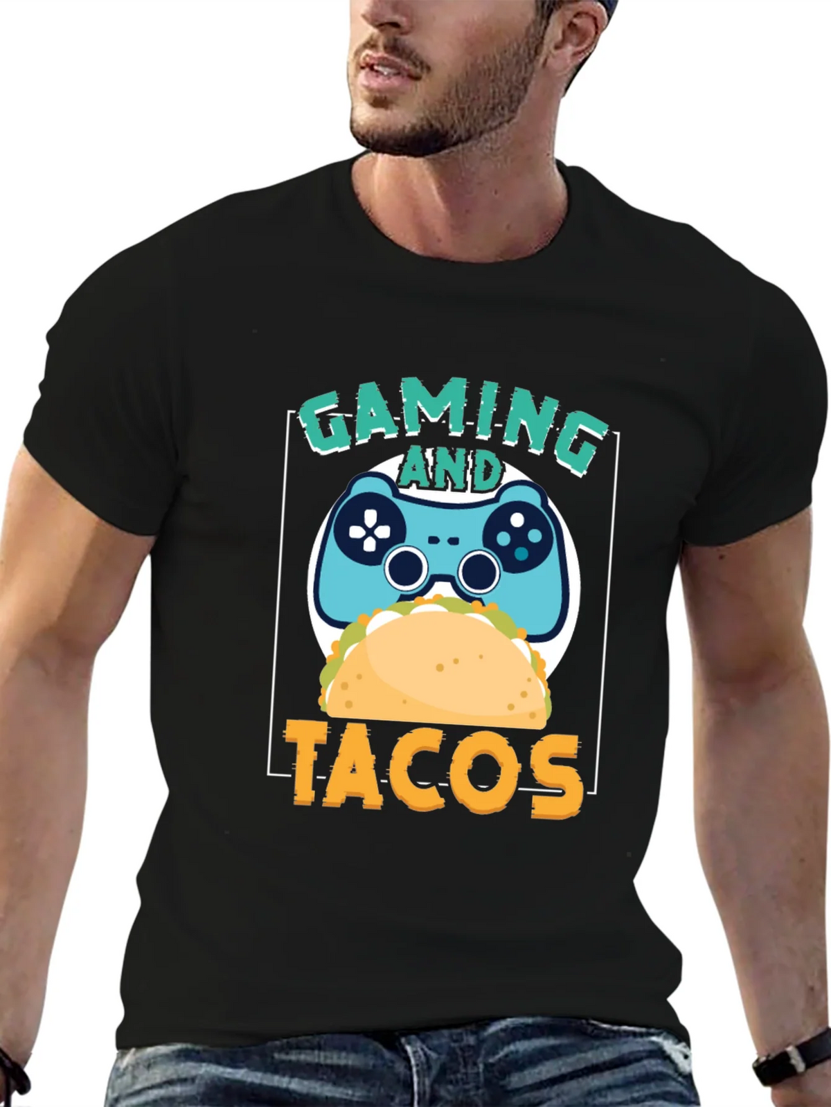 Gaming and Tacos Graphic T-Shirt product image 6