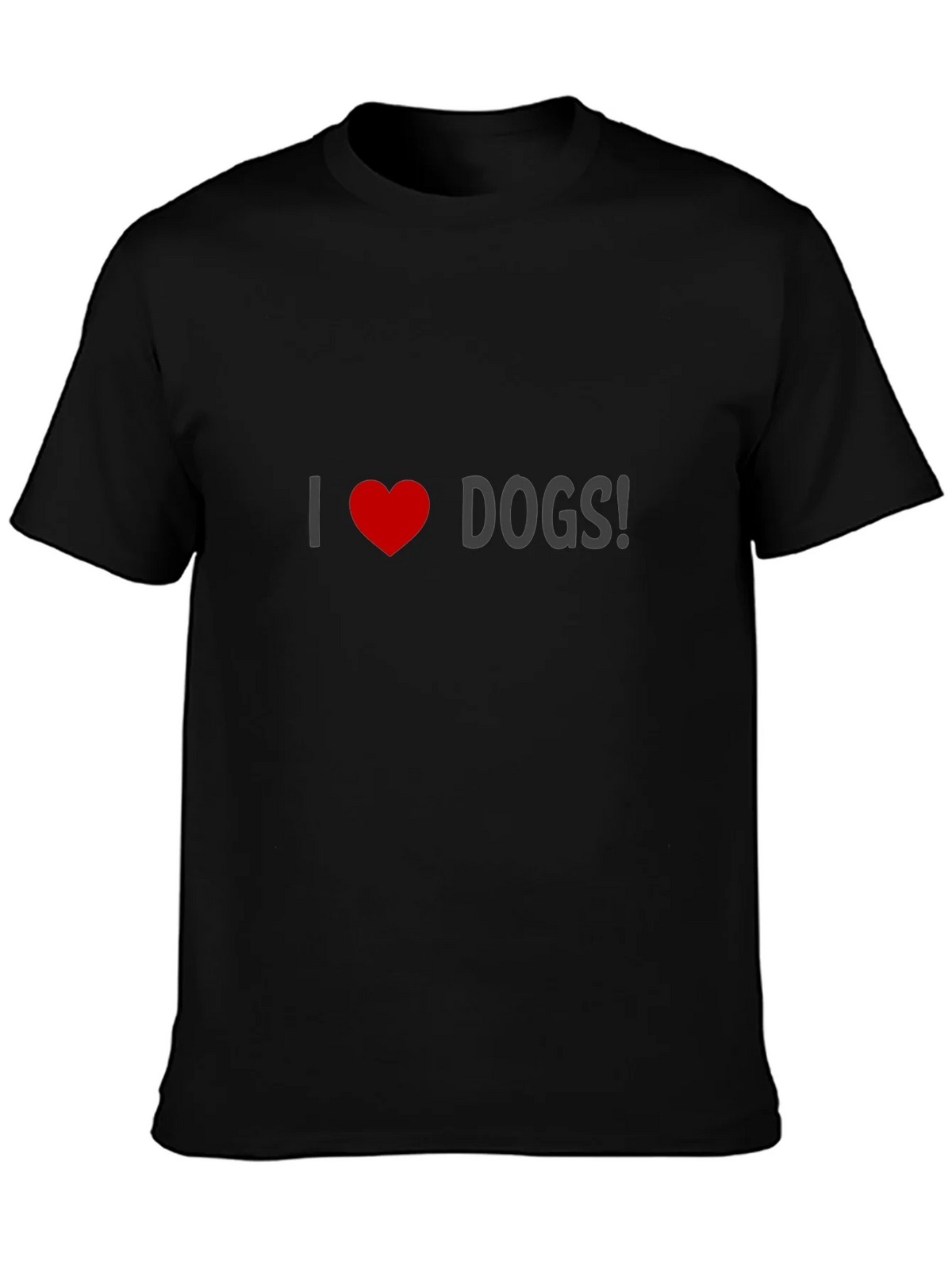 I Love Dogs T-Shirt - Black Crew Neck product image 3