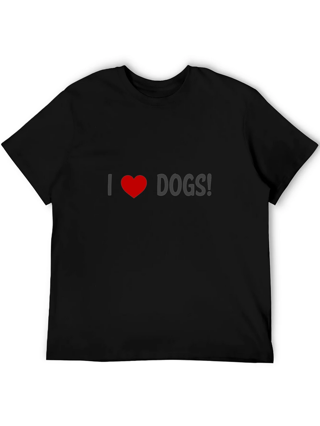 I Love Dogs T-Shirt - Black Crew Neck product image 5