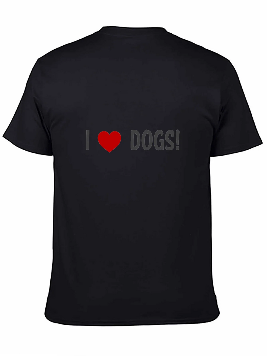 I Love Dogs T-Shirt - Black Crew Neck product image 4