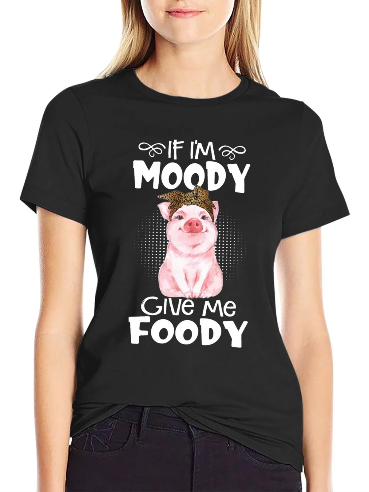 Moody Pig Funny Foodie T-Shirt product image 1