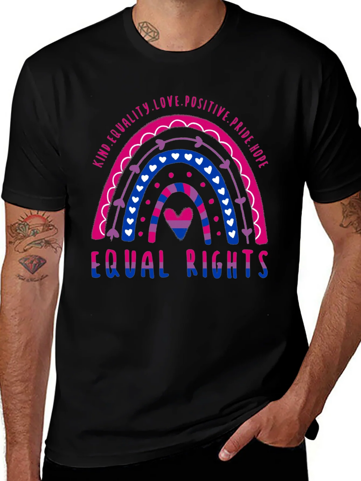 Bisexual Pride Rainbow Equal Rights T-Shirt product image 1