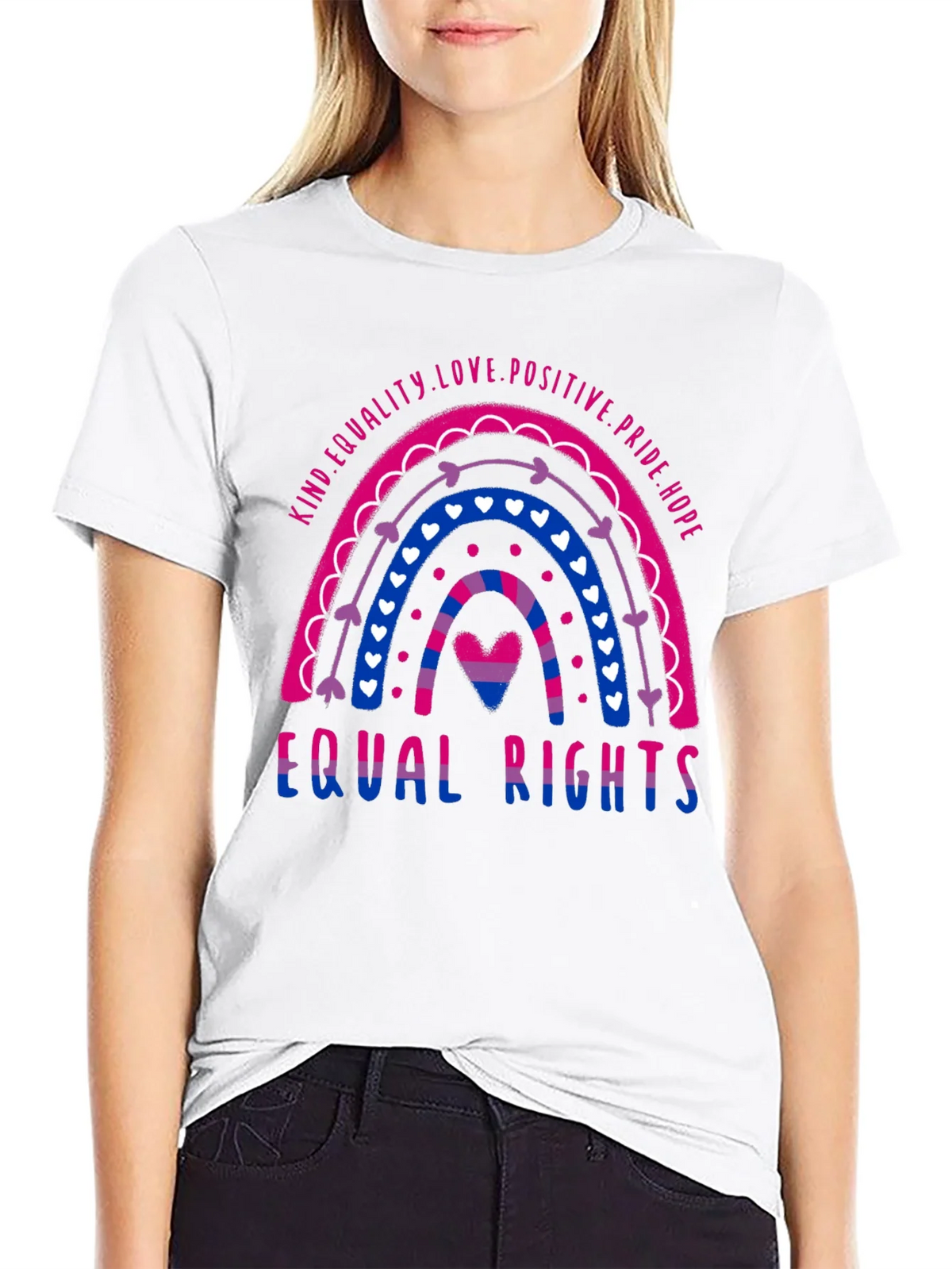 Bisexual Pride Rainbow Equal Rights T-Shirt product image 8