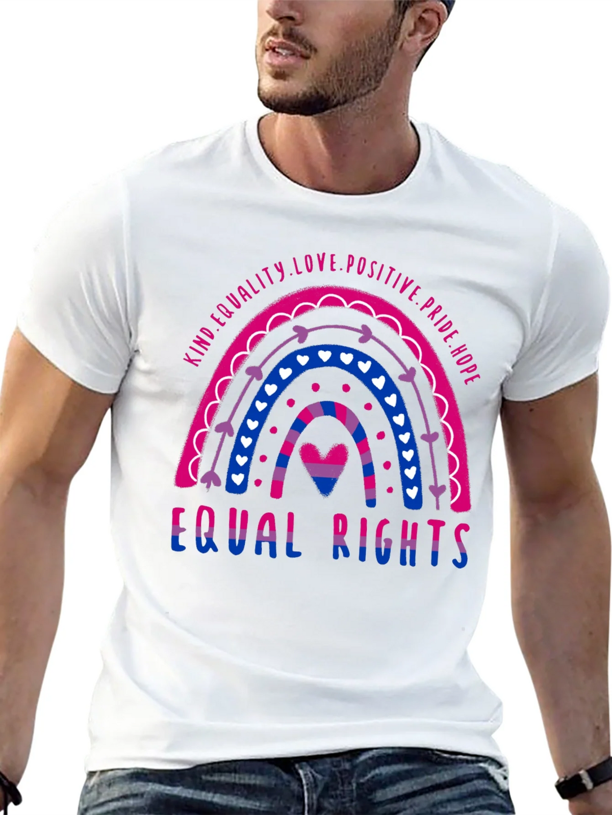 Bisexual Pride Rainbow Equal Rights T-Shirt product image 12