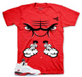 Retro 5 Fire Red Raging Face Shirt