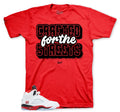 Retro 5 Fire Red Crafted Shirt