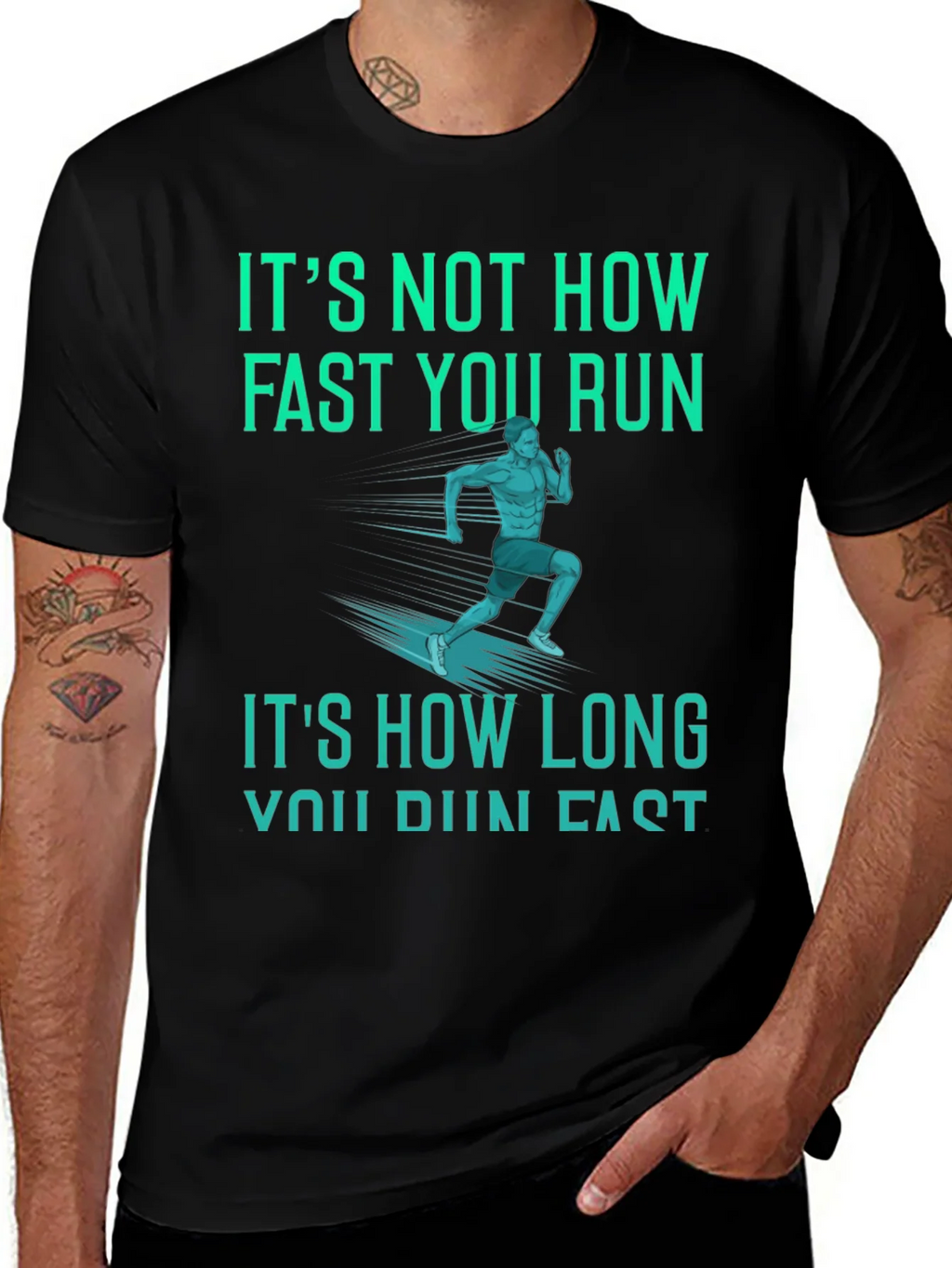 Motivational Running Graphic Tee - Its How Long You Run! product image 1