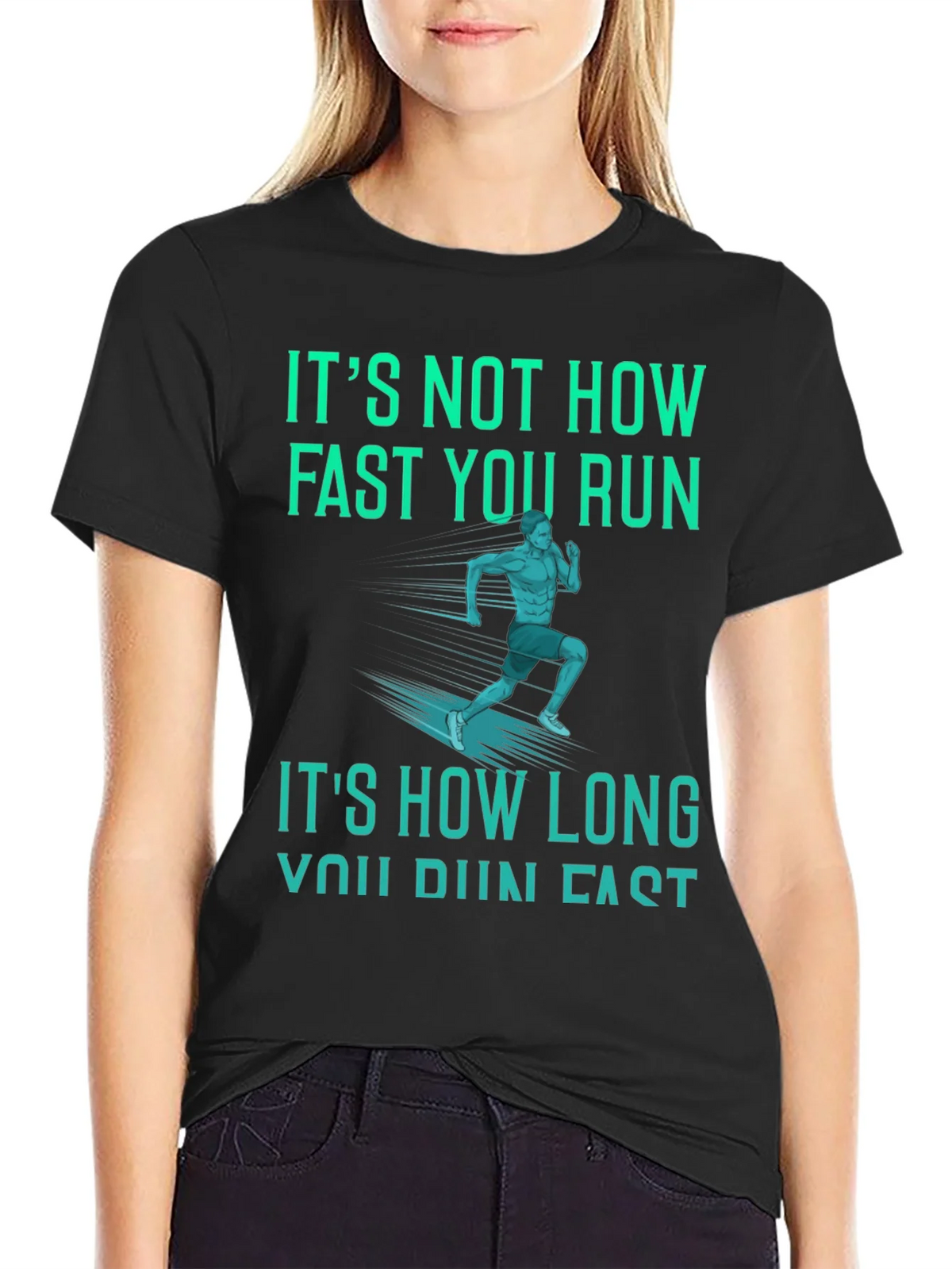 Motivational Running Graphic Tee - Its How Long You Run! product image 2