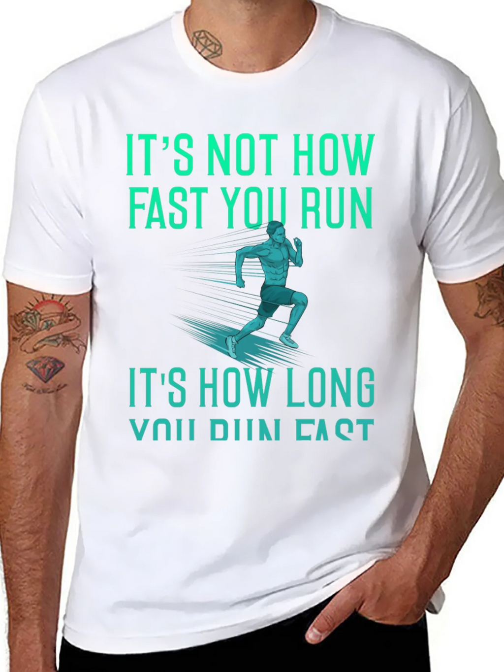 Motivational Running Graphic Tee - Its How Long You Run! product image 7