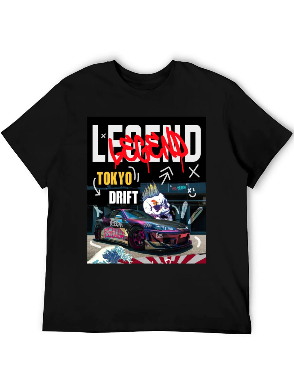 Tokyo Drift Legend Graphic Tee - Black product image 5