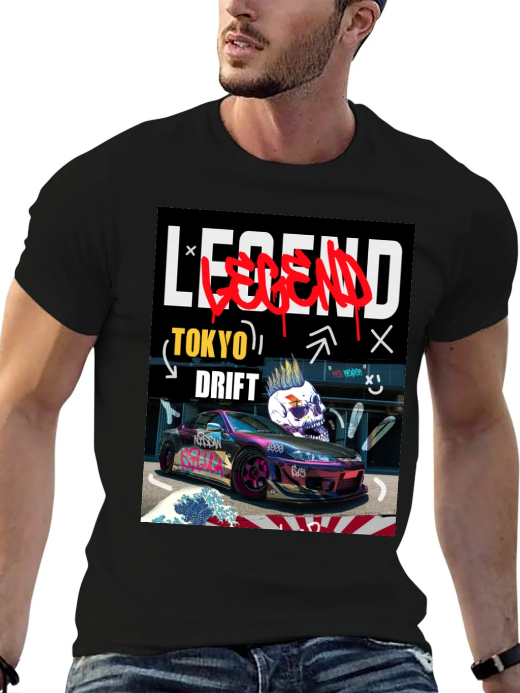 Tokyo Drift Legend Graphic Tee - Black product image 6