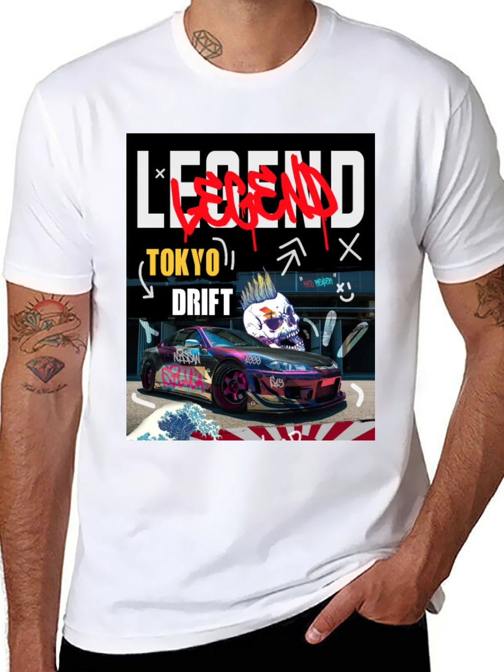 Tokyo Drift Legend Graphic Tee - Black product image 7
