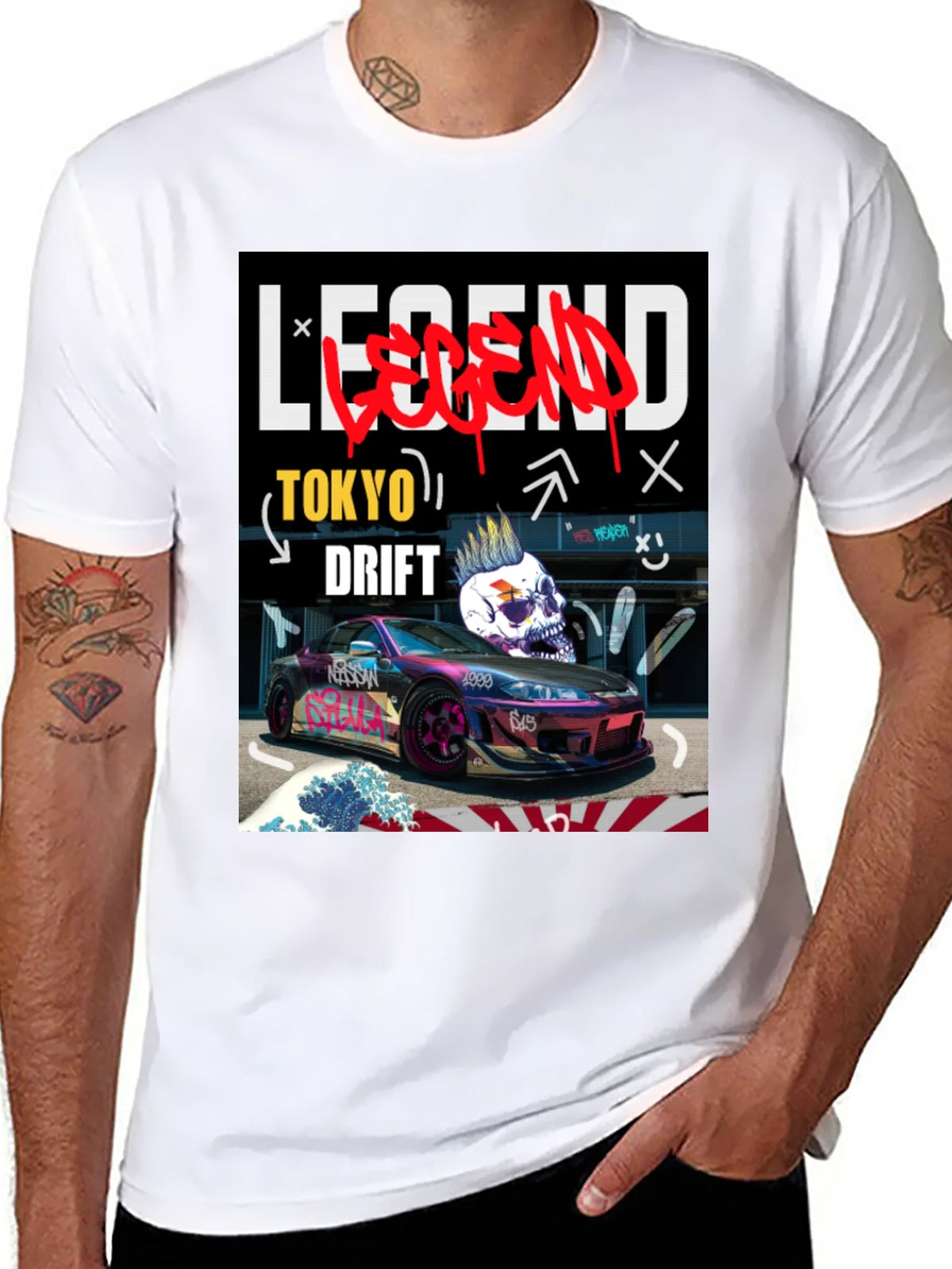 Tokyo Drift Legend Graphic Tee - Black product image 7