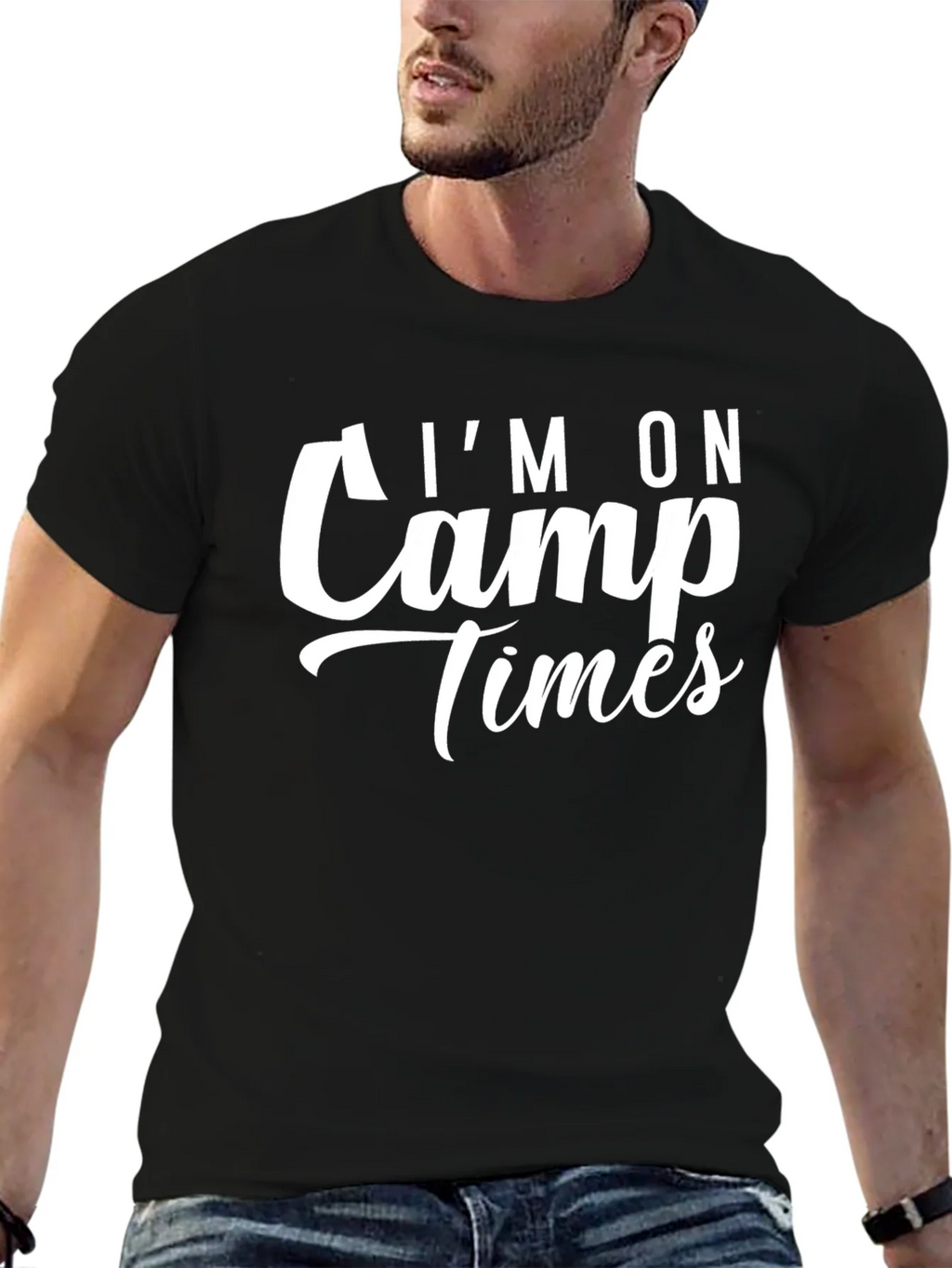 Im On Camp Times Black T-Shirt product image 6