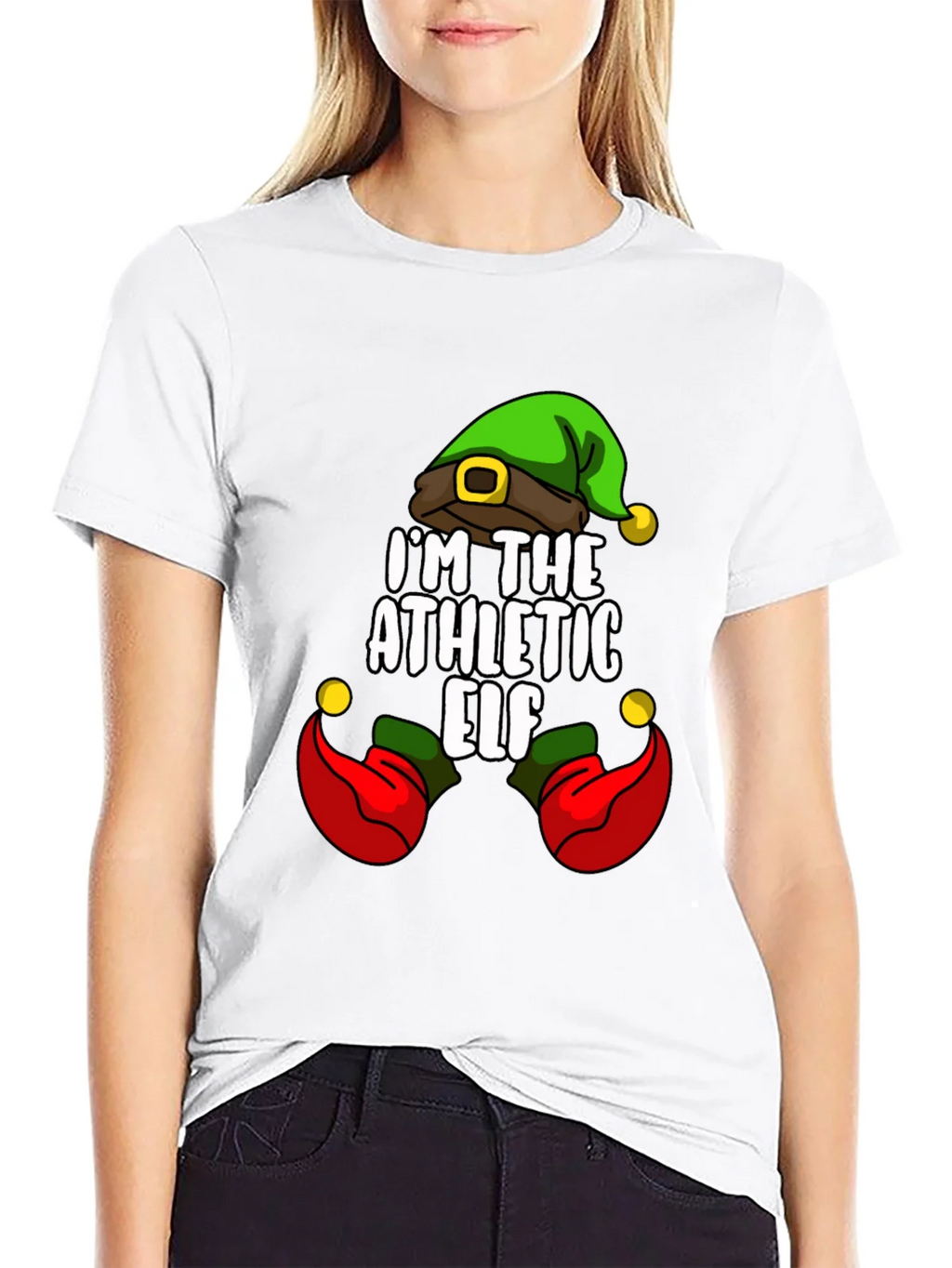 Athletic Elf Christmas T-Shirt product image 8