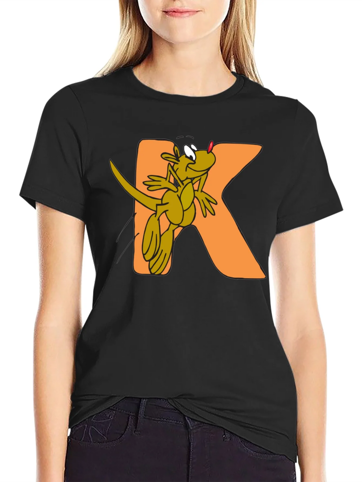 Kangaroo Kidz Black Cotton Graphic Tee product image 2