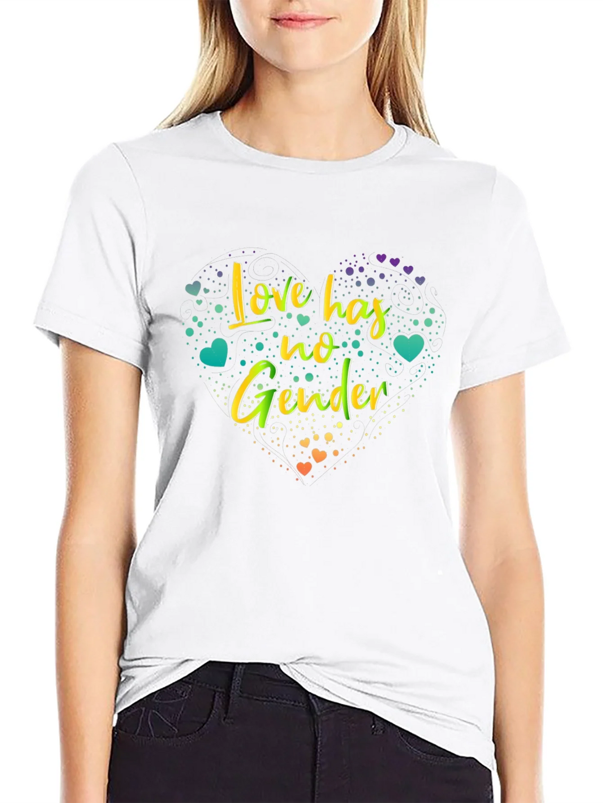 Love Has No Gender Graphic Tee - Black product image 8