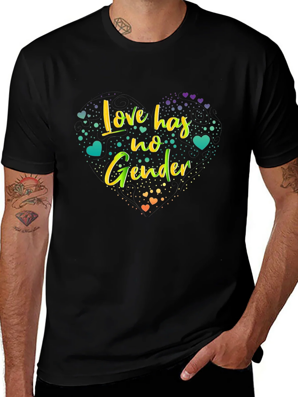Love Has No Gender Graphic Tee - Black product image 1