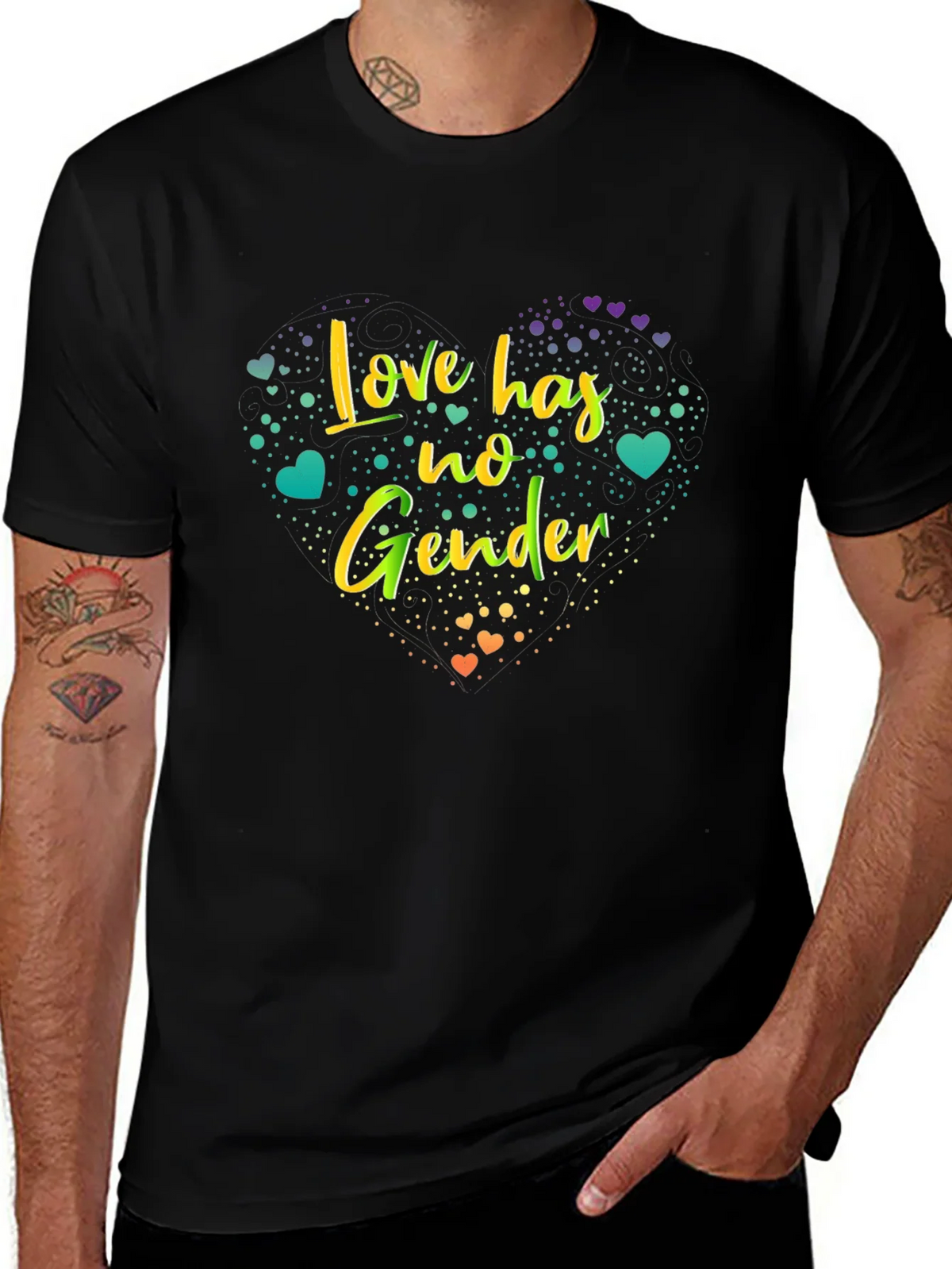 Love Has No Gender Graphic Tee - Black product image 1