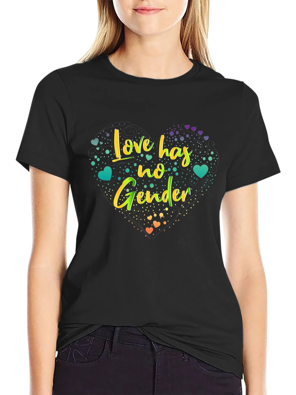 Love Has No Gender Graphic Tee - Black product image 2