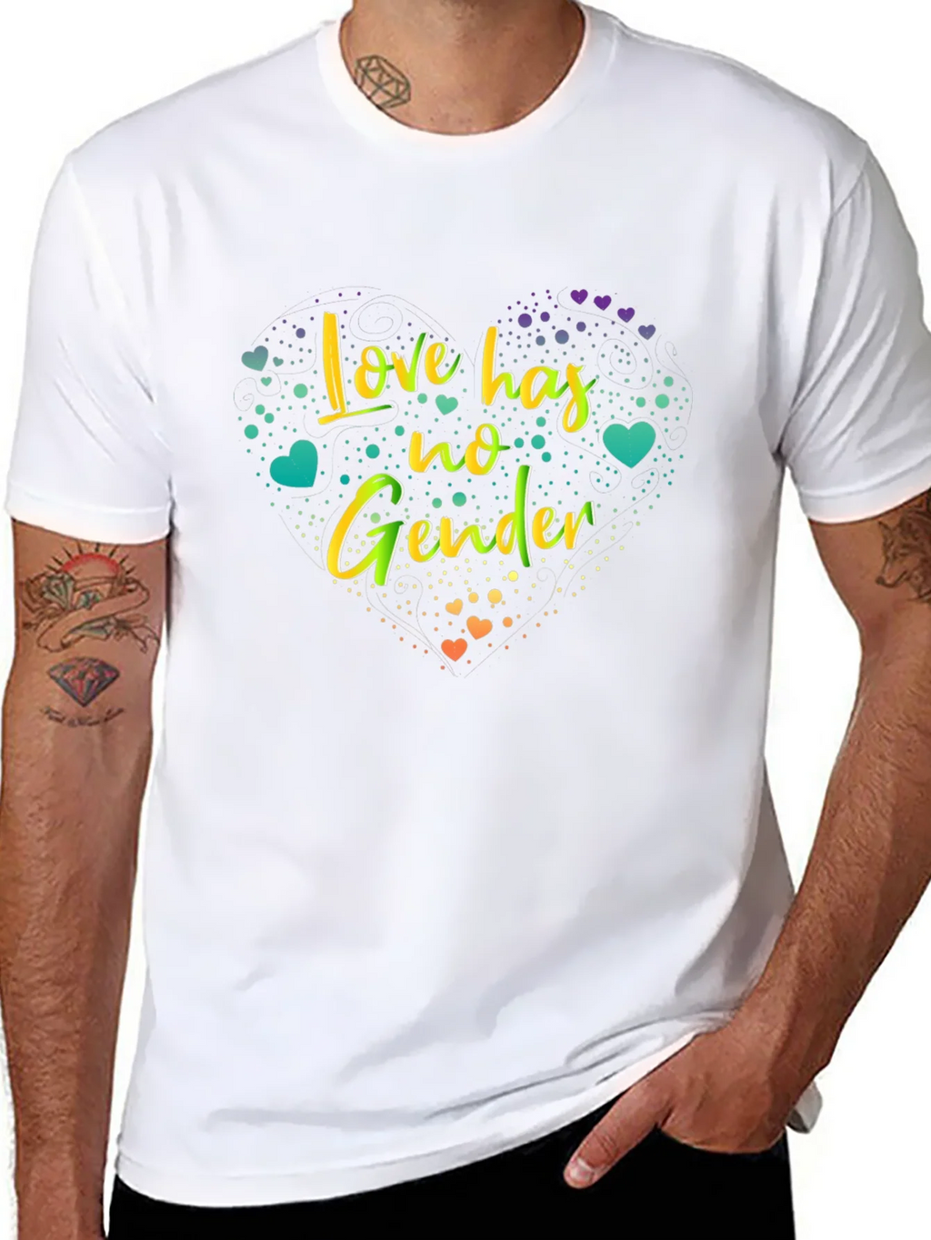 Love Has No Gender Graphic Tee - Black product image 7