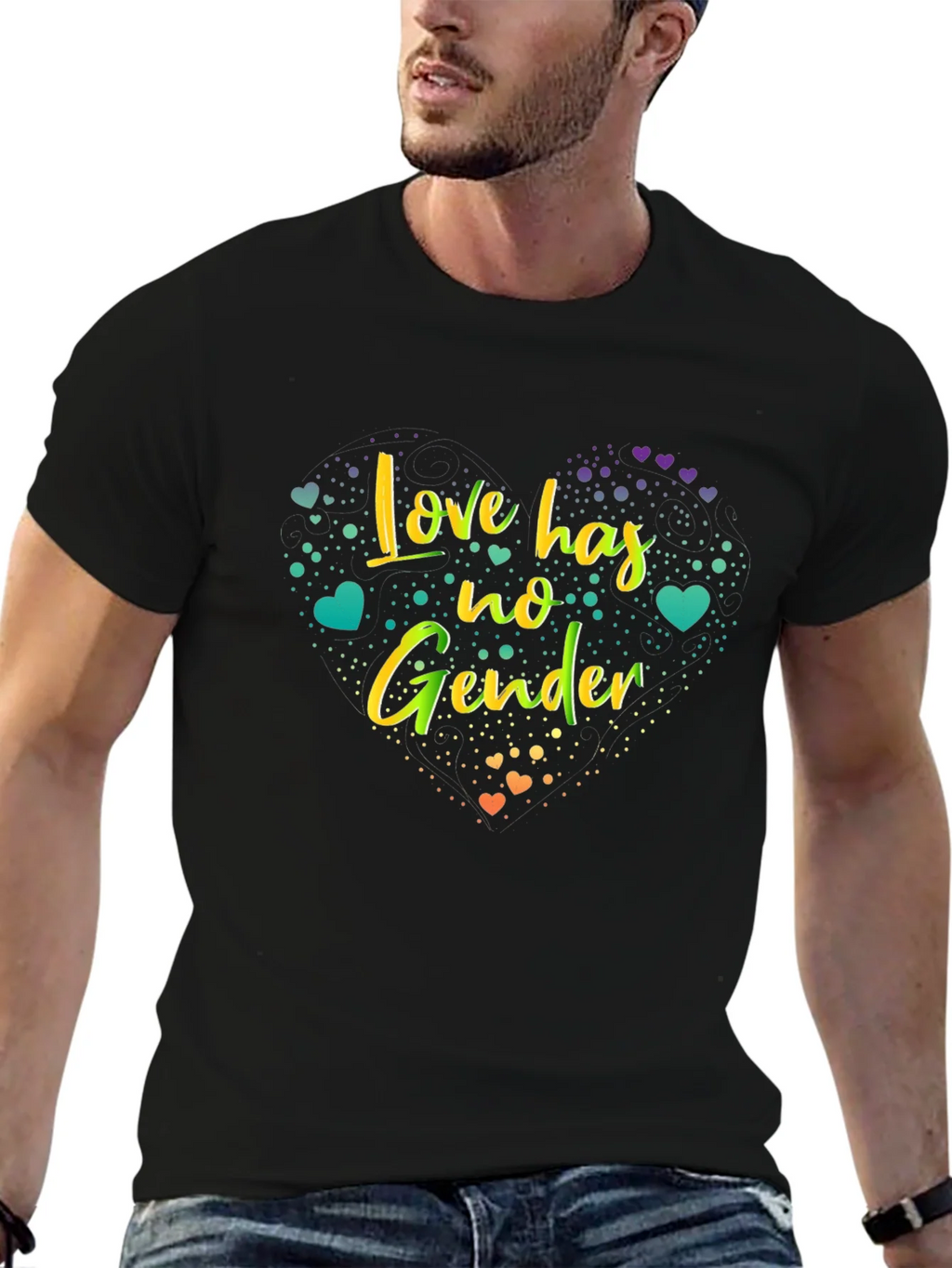 Love Has No Gender Graphic Tee - Black product image 6