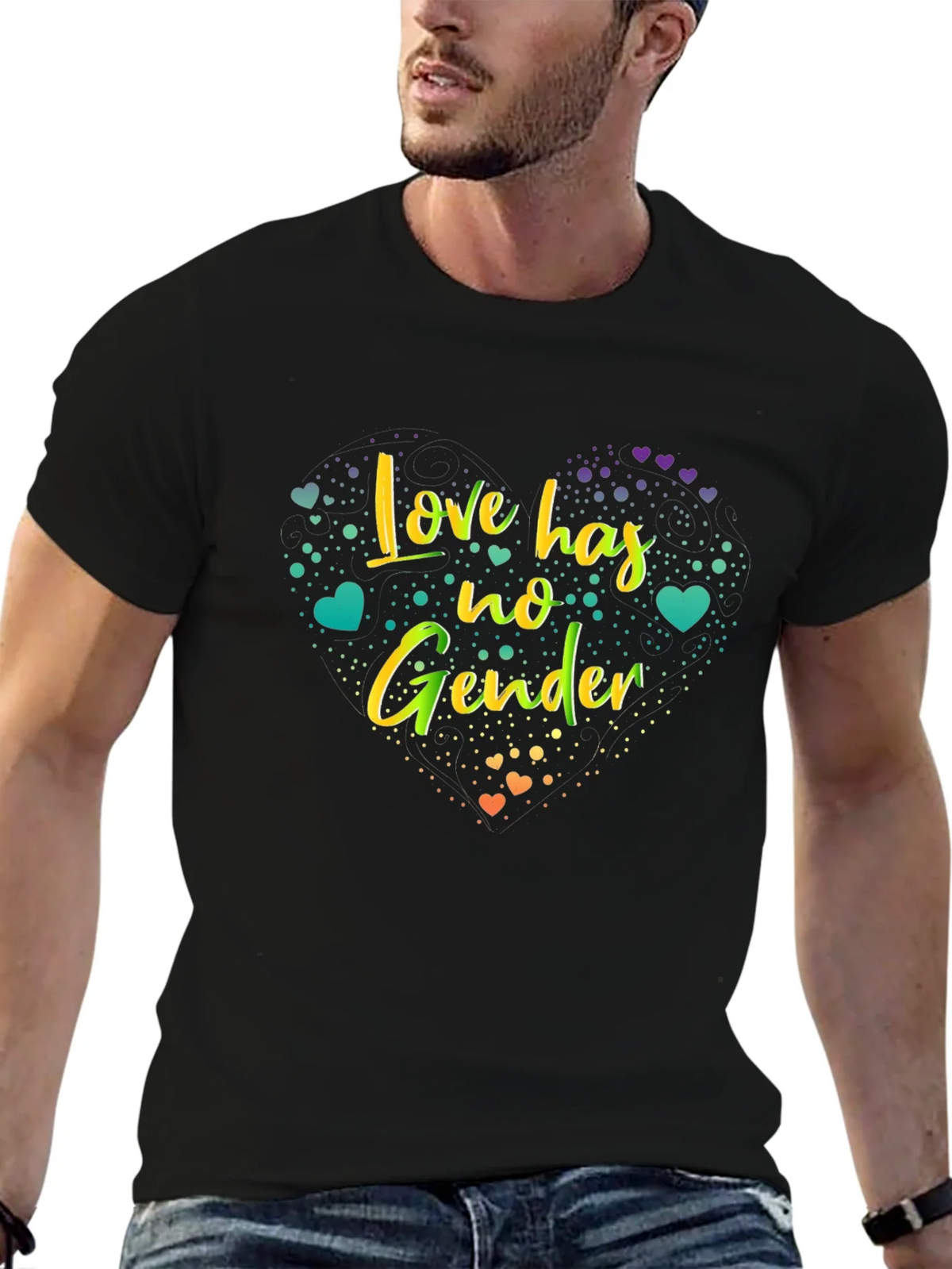 Love Has No Gender Graphic Tee - Black product image 6