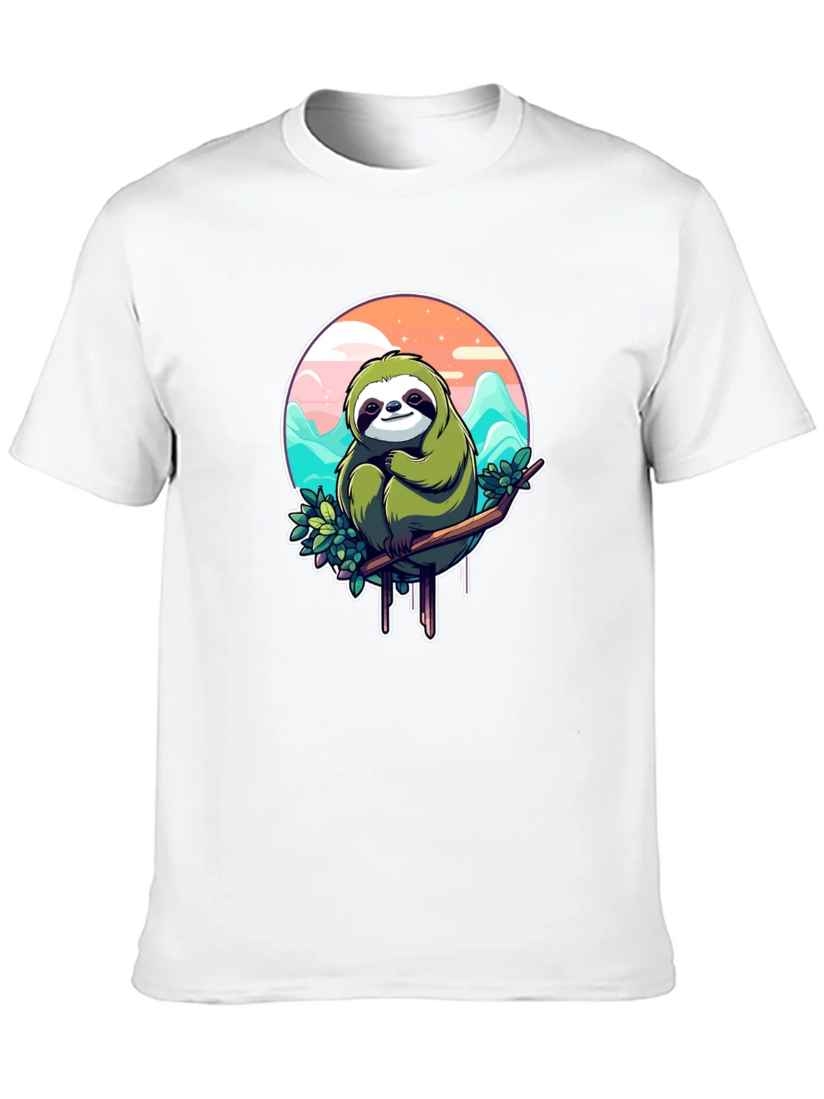 Sloth Graphic Tee - Relaxed Fit Black T-Shirt product image 9