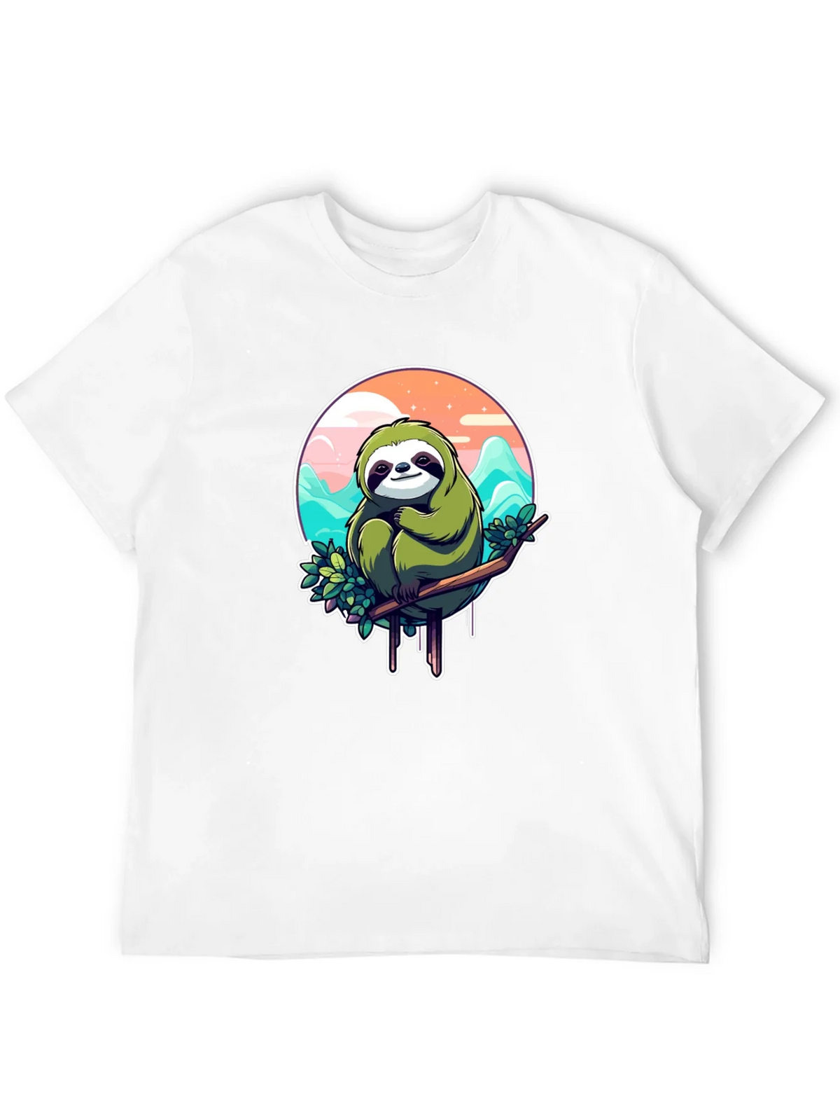 Sloth Graphic Tee - Relaxed Fit Black T-Shirt product image 11