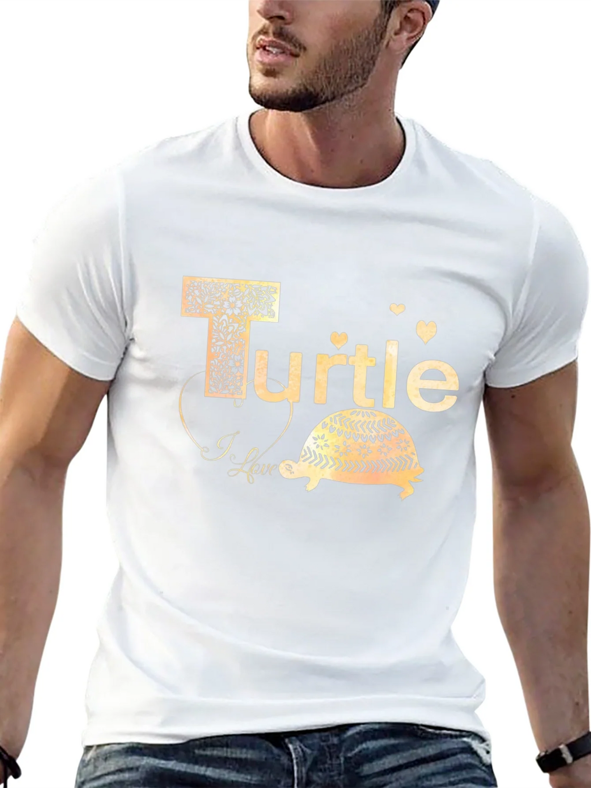 I Love Turtle Black T-Shirt product image 12
