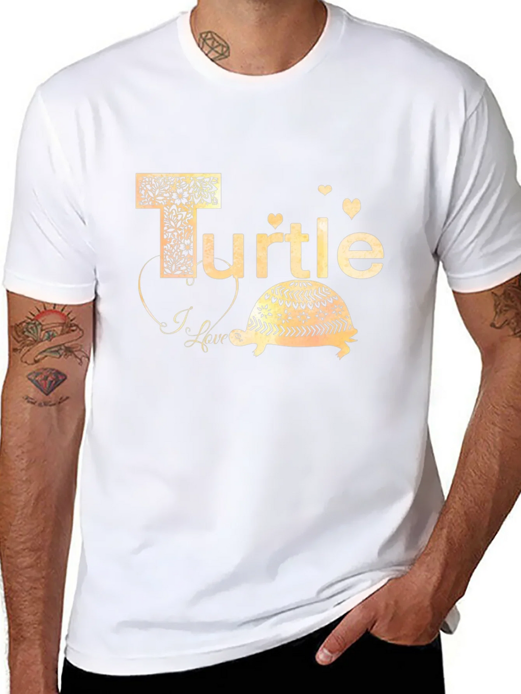 I Love Turtle Black T-Shirt product image 7