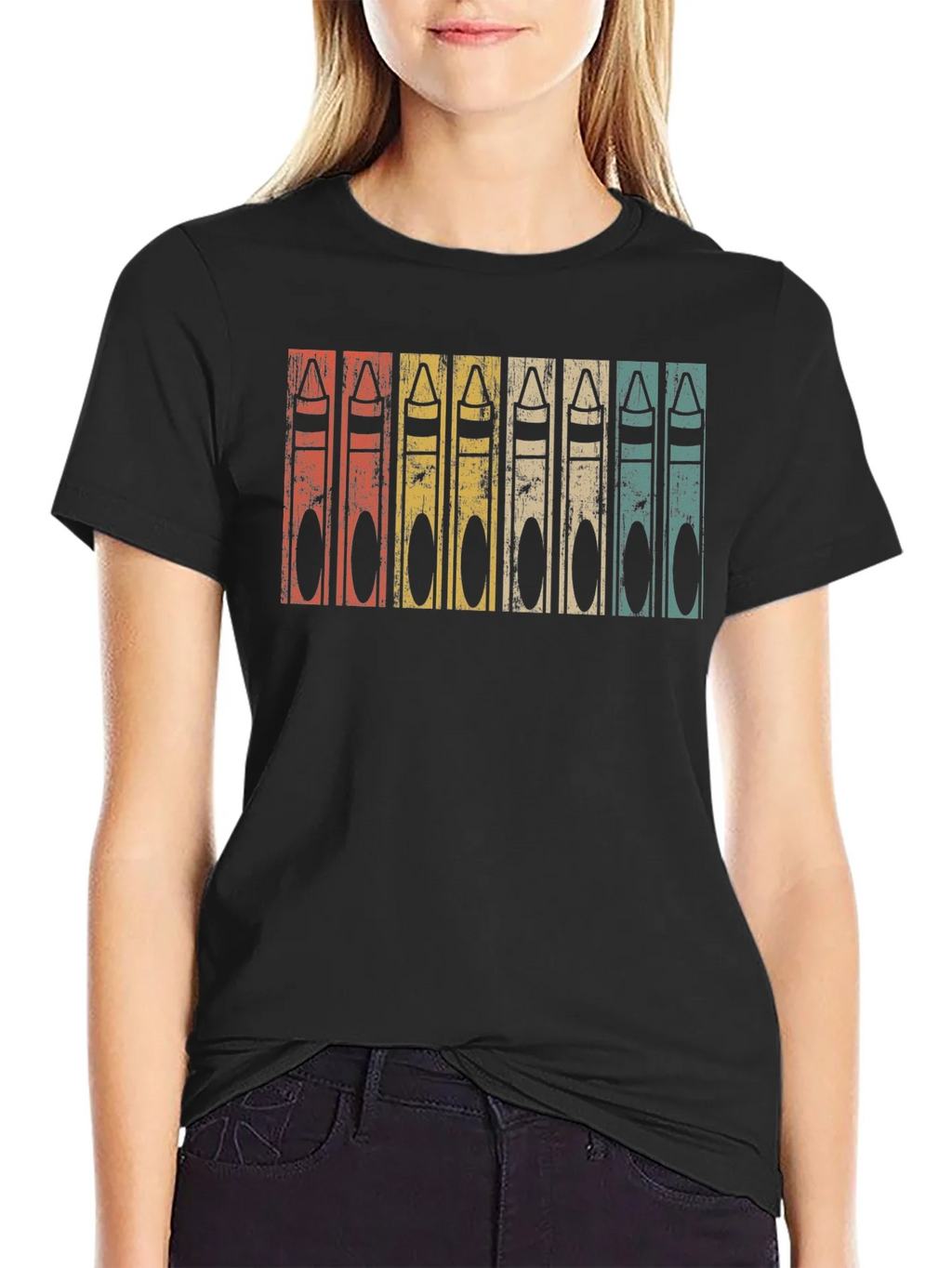 Retro Crayon T-Shirt - Vintage Style Graphic Tee product image 2